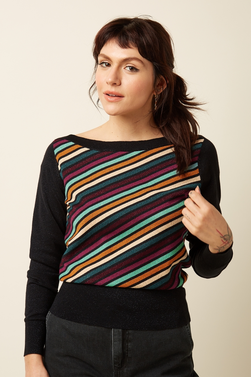 Ivy Top Lapis Black