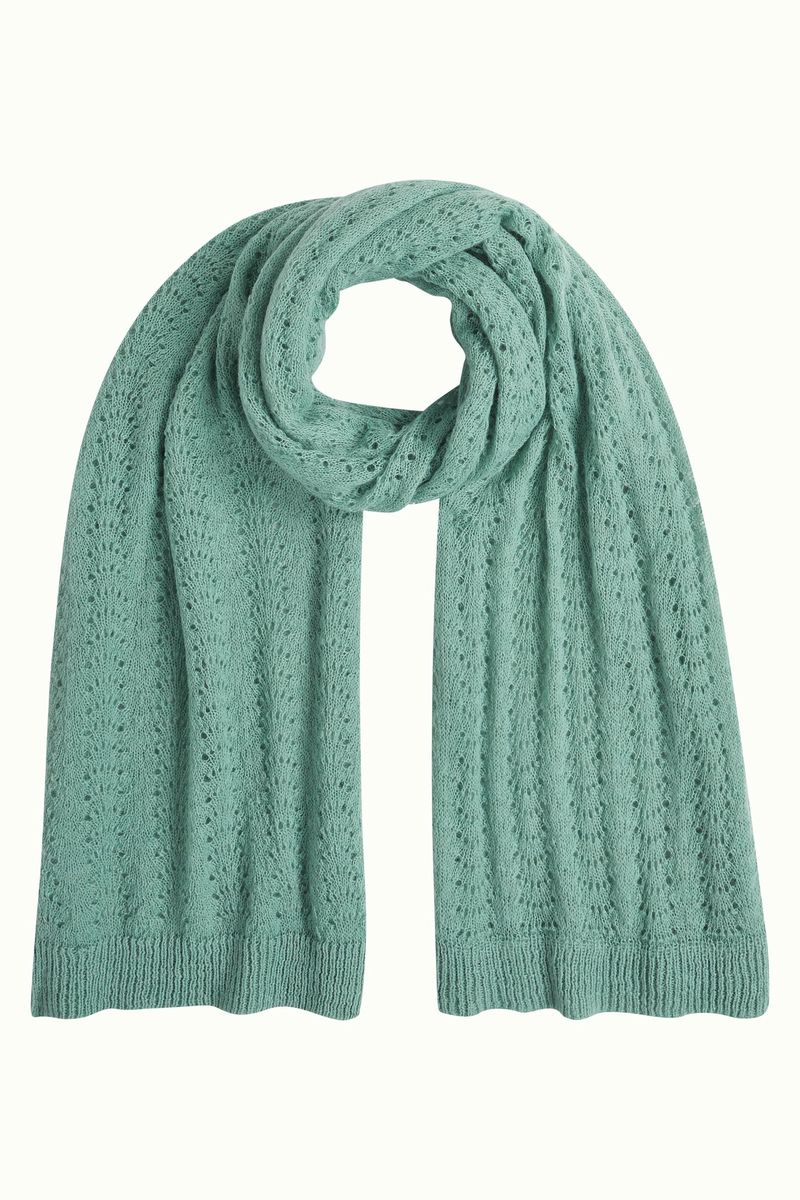 Sjaal Ajour Carre Silvergreen