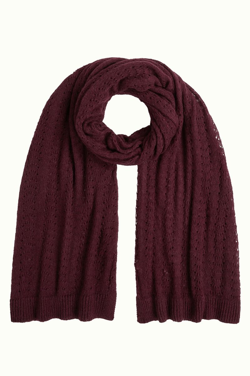 Sjaal Ajour Carre Porto Rood