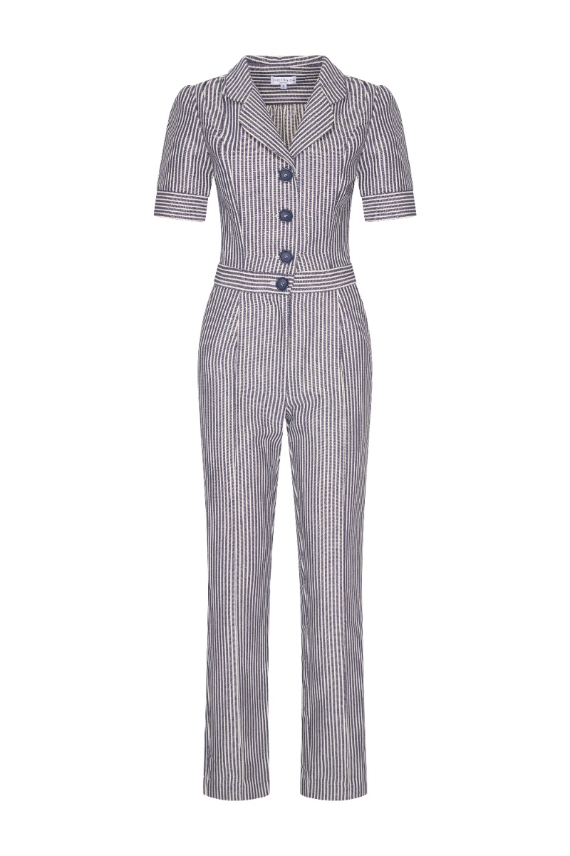 Classic Jumpsuit Apron Stripe 