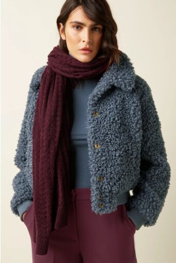 Sjaal Ajour Carre Porto Rood