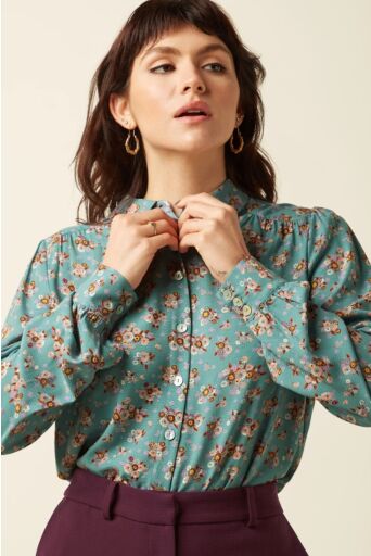 Carina Blouse Revel Silver Green