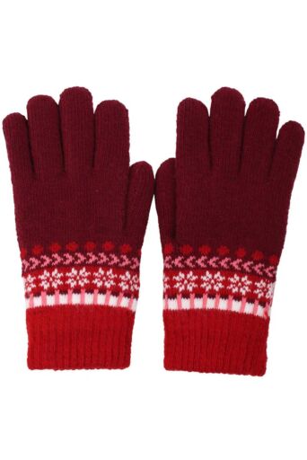 Handschoenen Jaquard Bordeaux