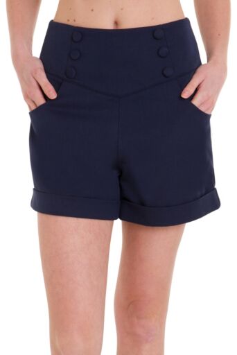 Cute As Button Shorts Navy