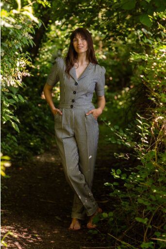 Classic Jumpsuit Apron Stripe 
