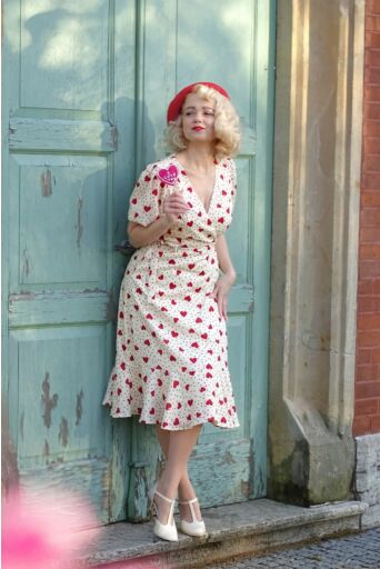 Heart Wrap Kleedje Cream