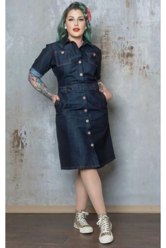 Denim Jeans Kleedje Blauw