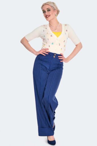 Turn Up Pinstripe Broek