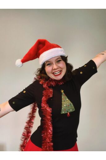 Scandi Tree Holliday Cheer Truitje Zwart