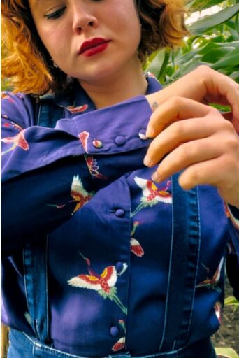 Eileen Blouse Cranes
