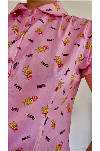 Star Popcorn Blouse Roze