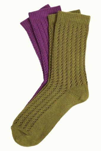 Socks 2-Pack Ajour Caspia Purple