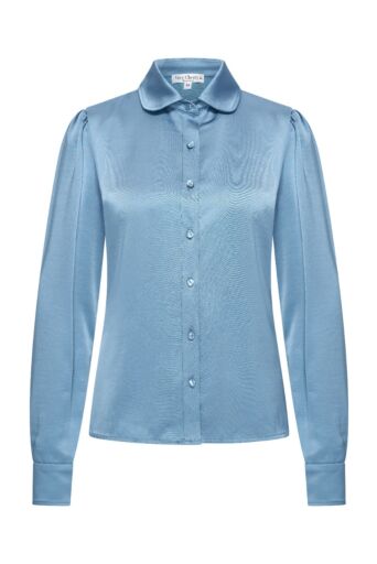Classic Blouse Essenza Satin Blauw