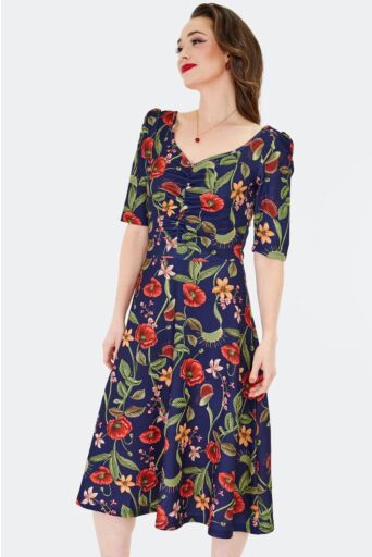 Venus Flytrap Flare Kleedje Blauw