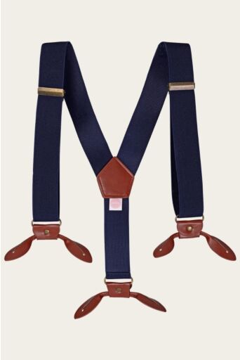 The Sassy Suspenders Navy/coffee