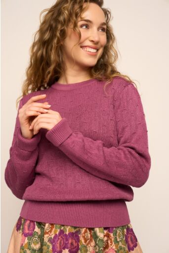 Dotty Pullover Mauve 