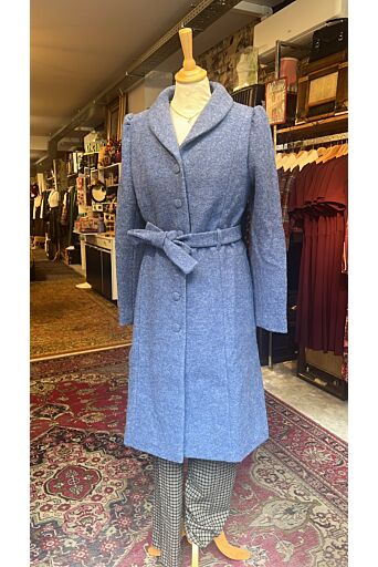 Dahlia Coat Bluejean Boiled Wool Blauw