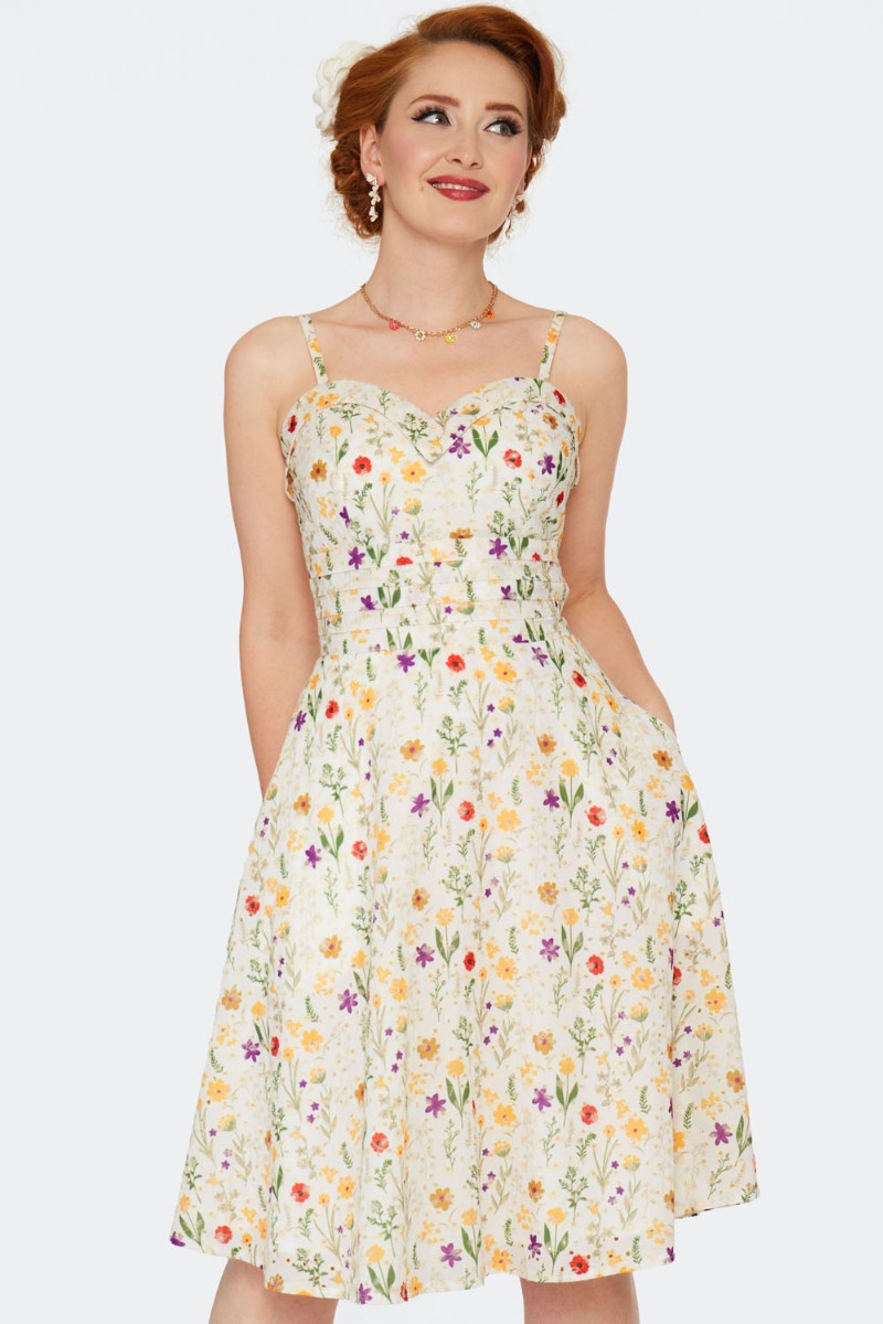Summer Flower Kleedje Wit