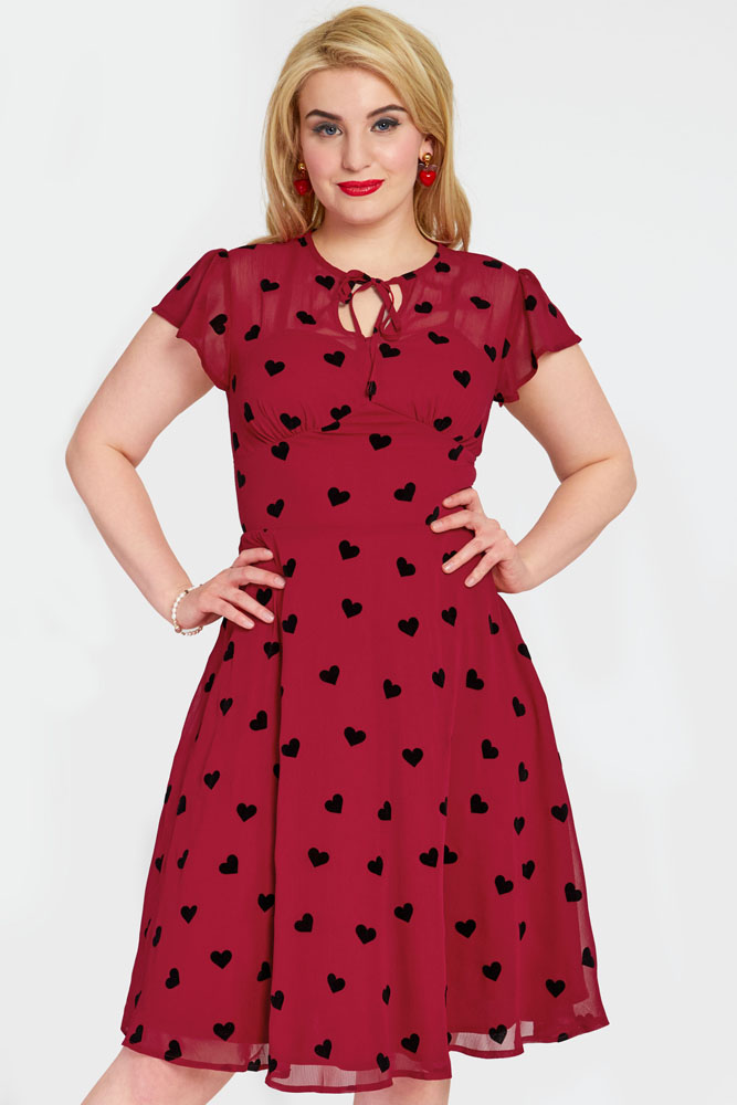 Velvet Hearts Kleedje Rood
