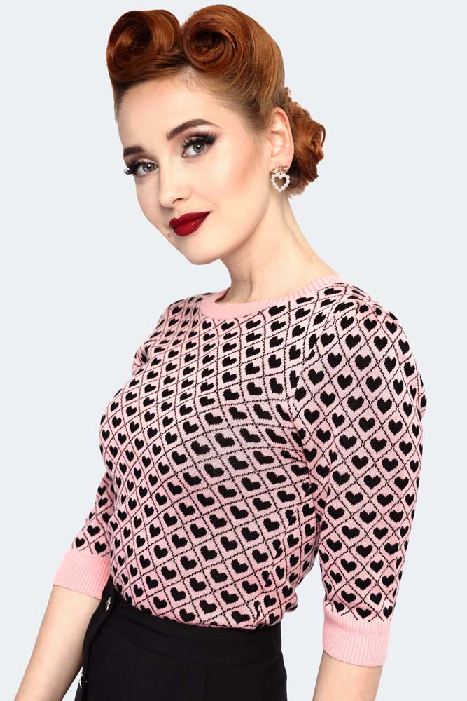 Heart Pattern Truitje Roze