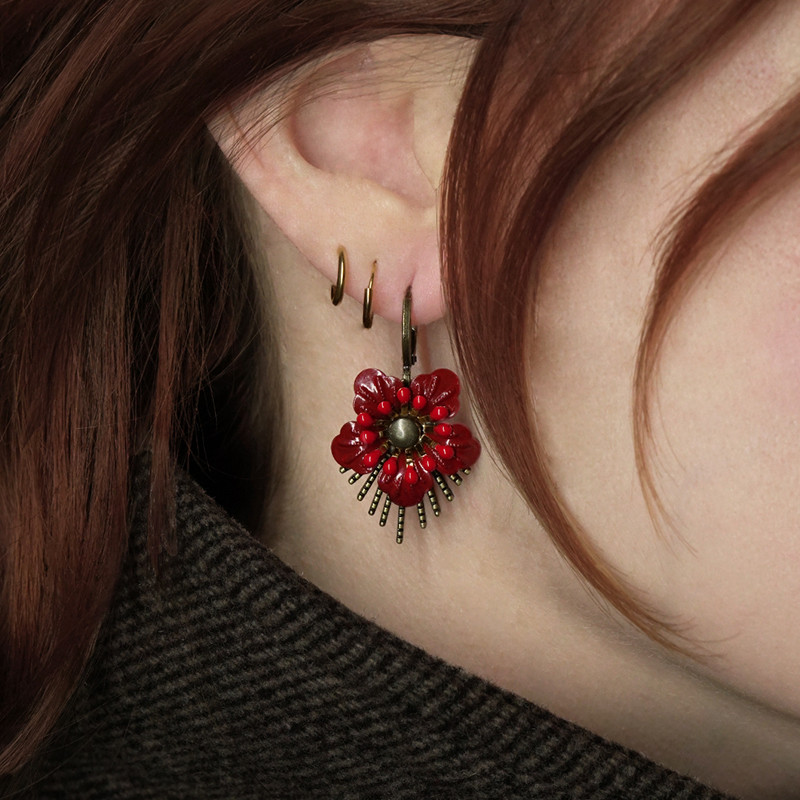 Raio Oorbellen Bordeaux