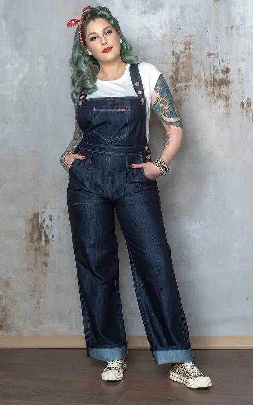 Latz Salopette Denim Diepblauw